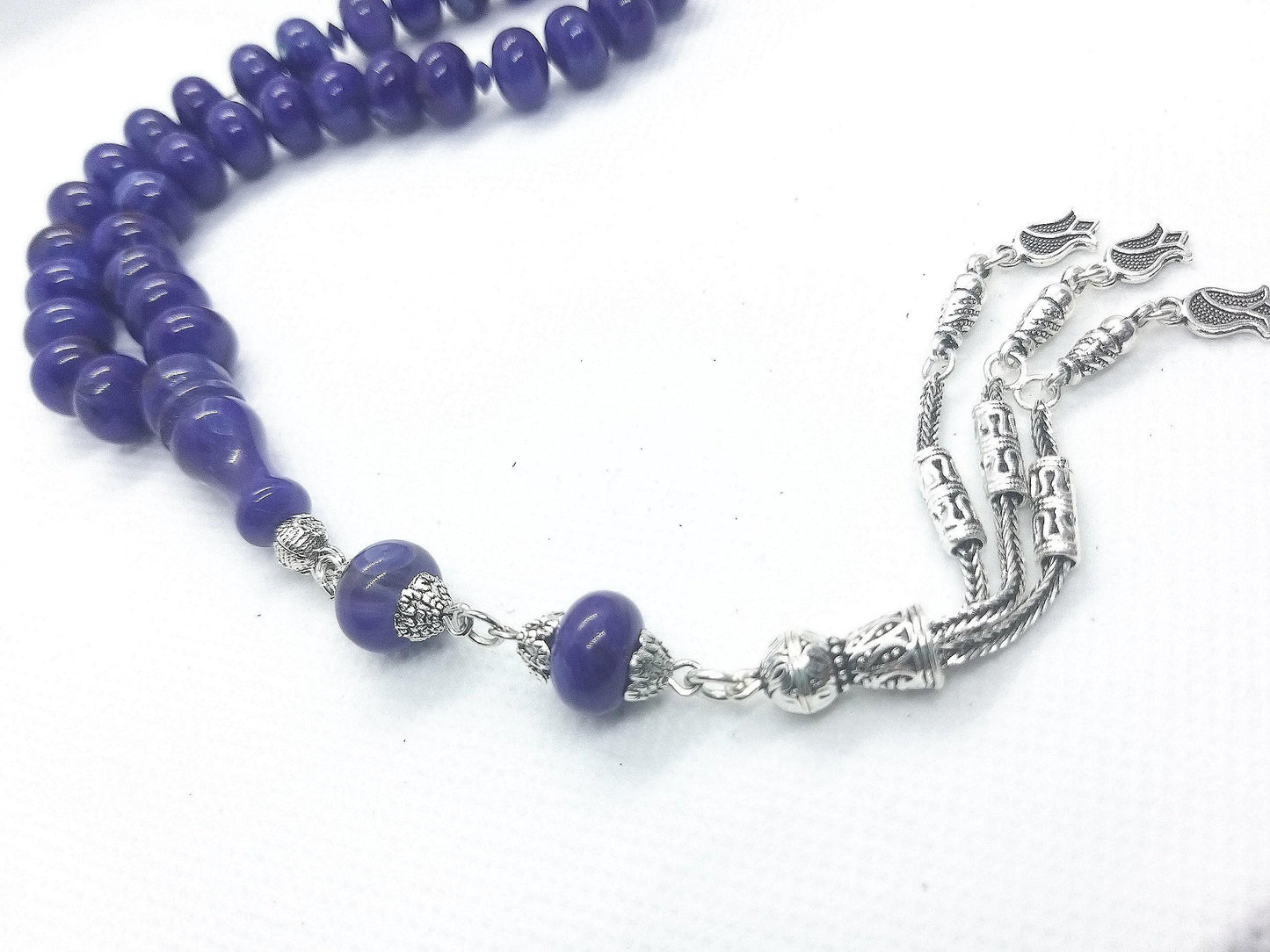 Wrist Length Amber Resins 33 Prayer Beads, Kehribar LRV-609A - Luxury R Visible