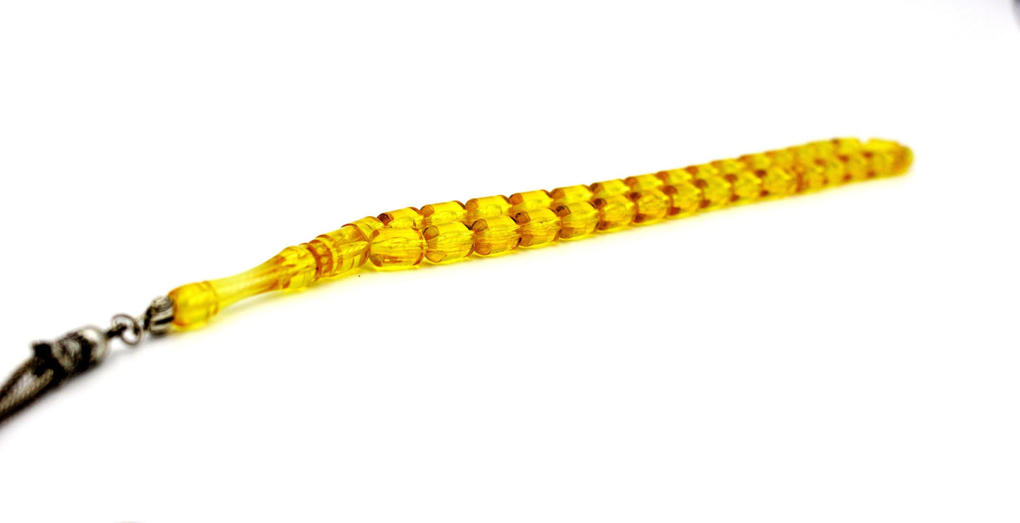 Cuentas de oración y meditación hechas de resina de ámbar