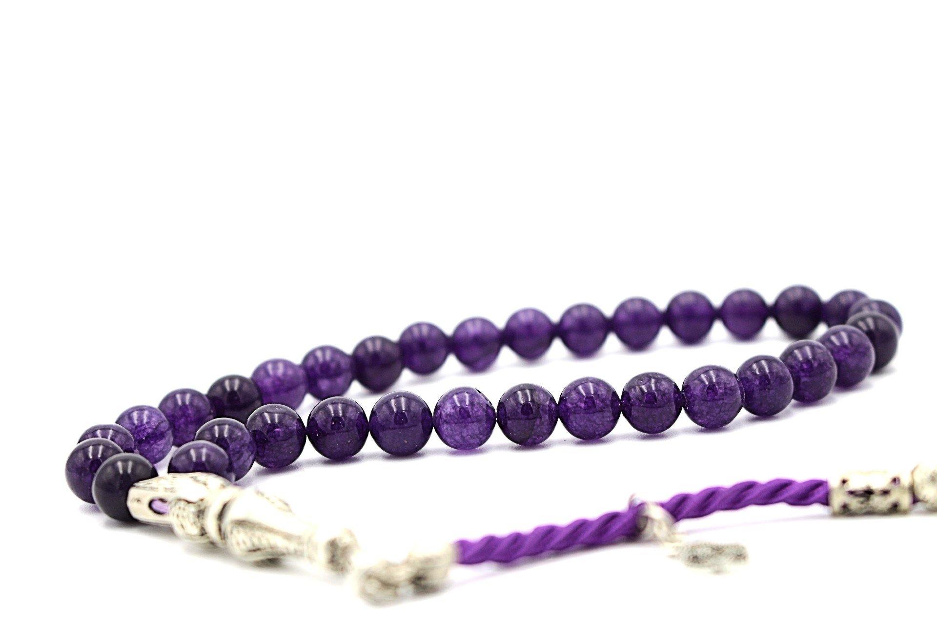 prayer beads gemstones Amethyst luxury tesbih