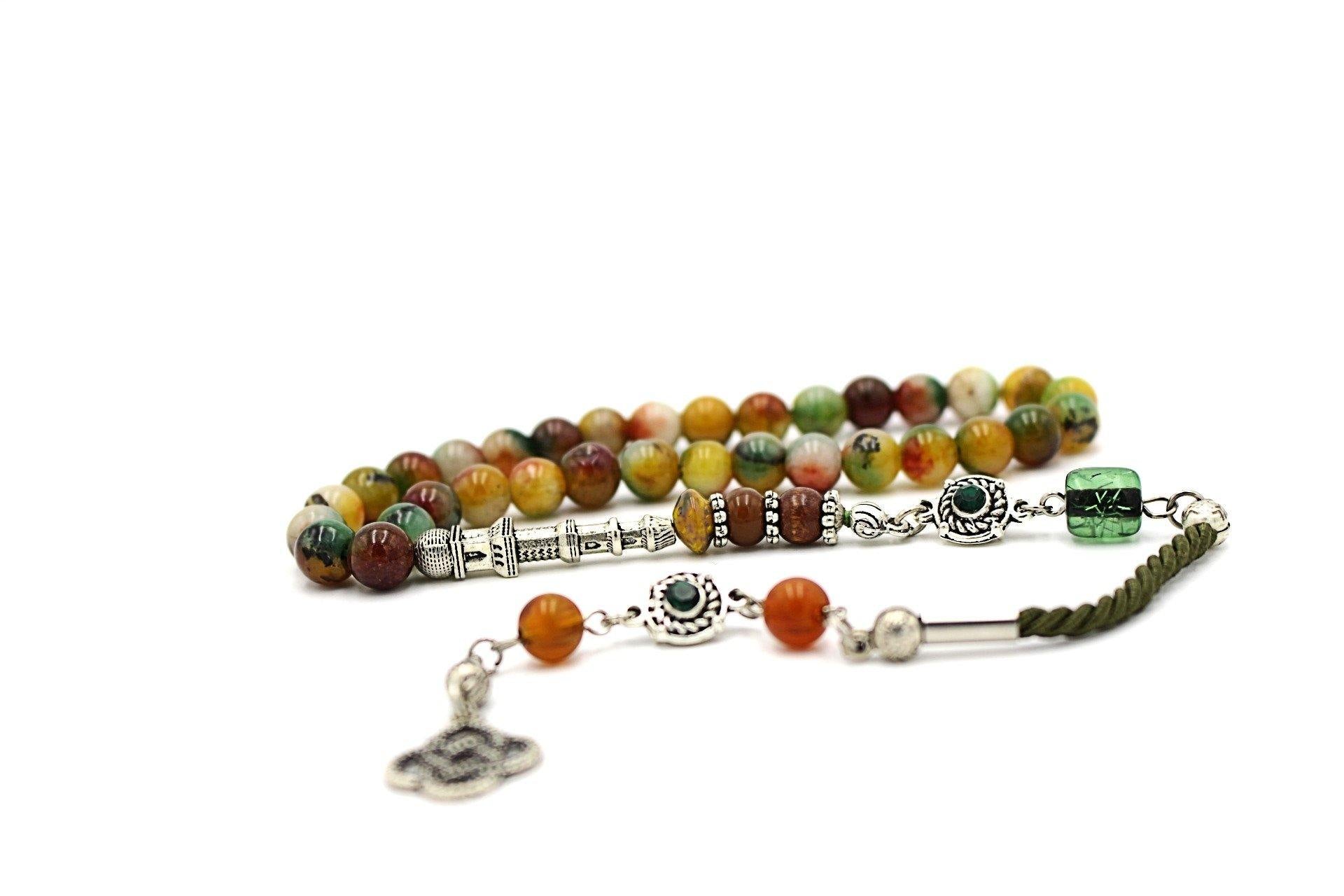 prayer beads gemstones bloodstone luxury tesbih