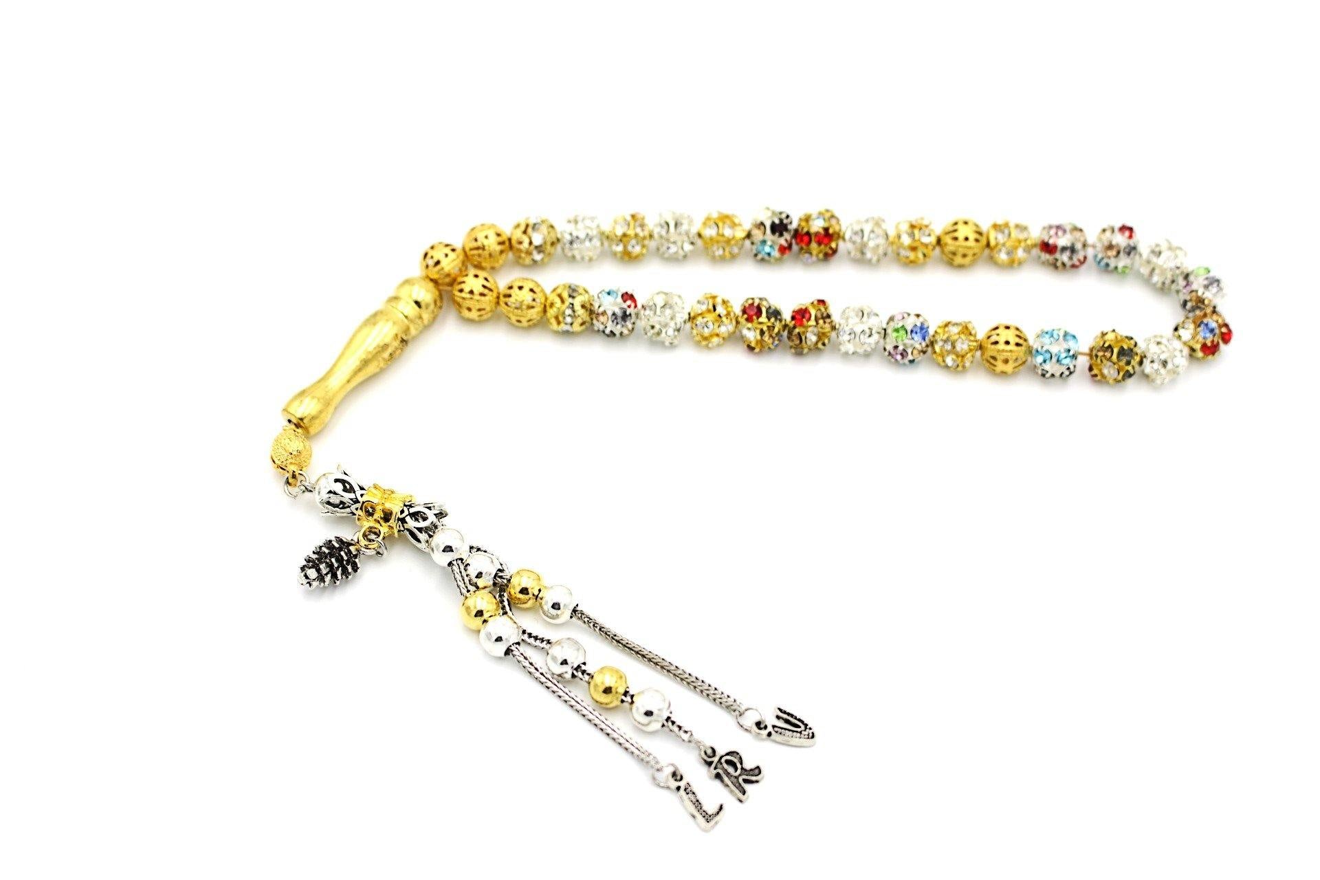 prayer beads gemstones silver jewellery crystals luxury tesbih