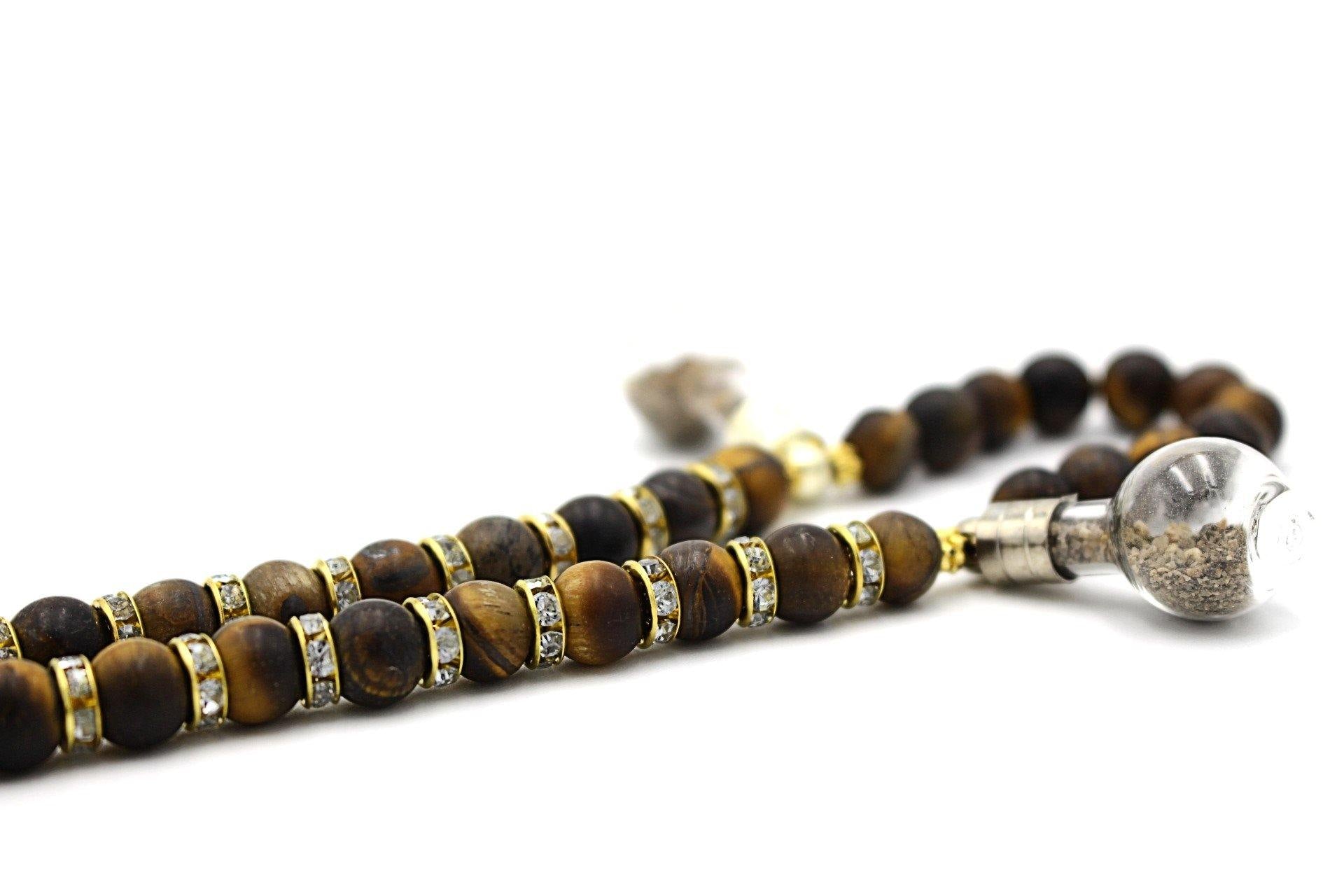 Bronzite prayer beads gemstones silver jewellery luxury tesbih