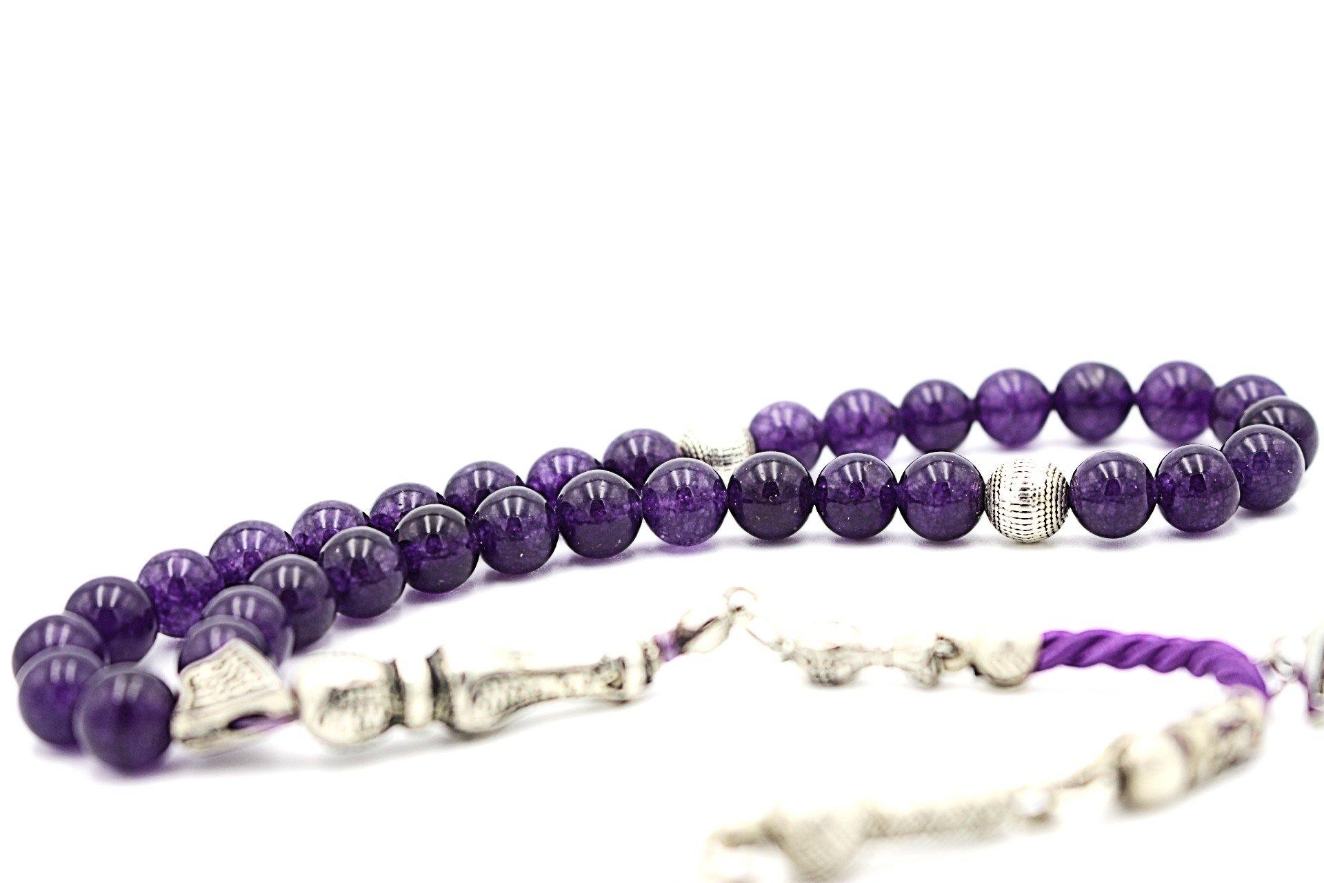prayer beads gemstones Amethyst luxury tesbih