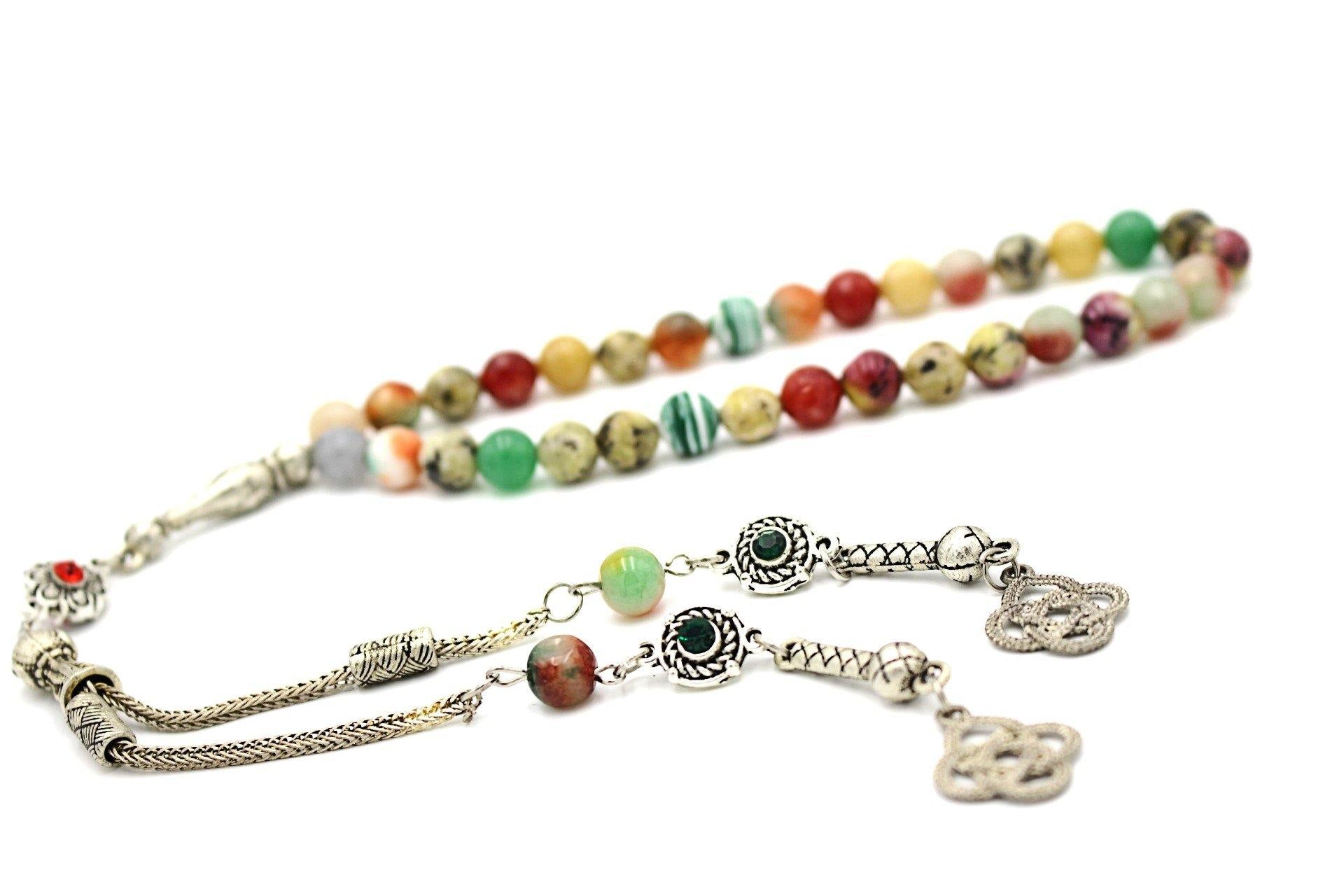 near me silver prayer beads gemstones bespoke luxury tesbih