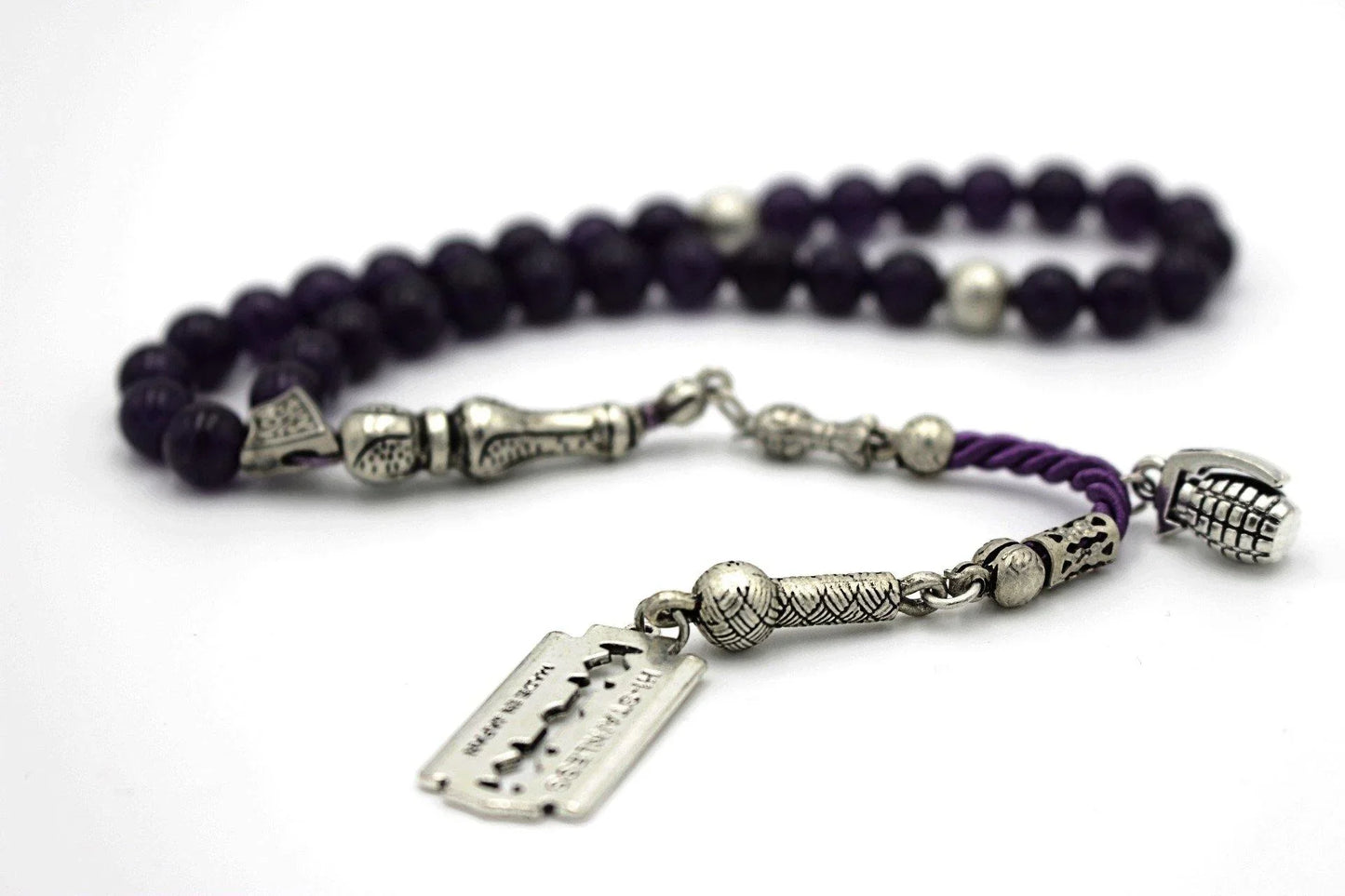 prayer beads gemstones Amethyst luxury tesbih