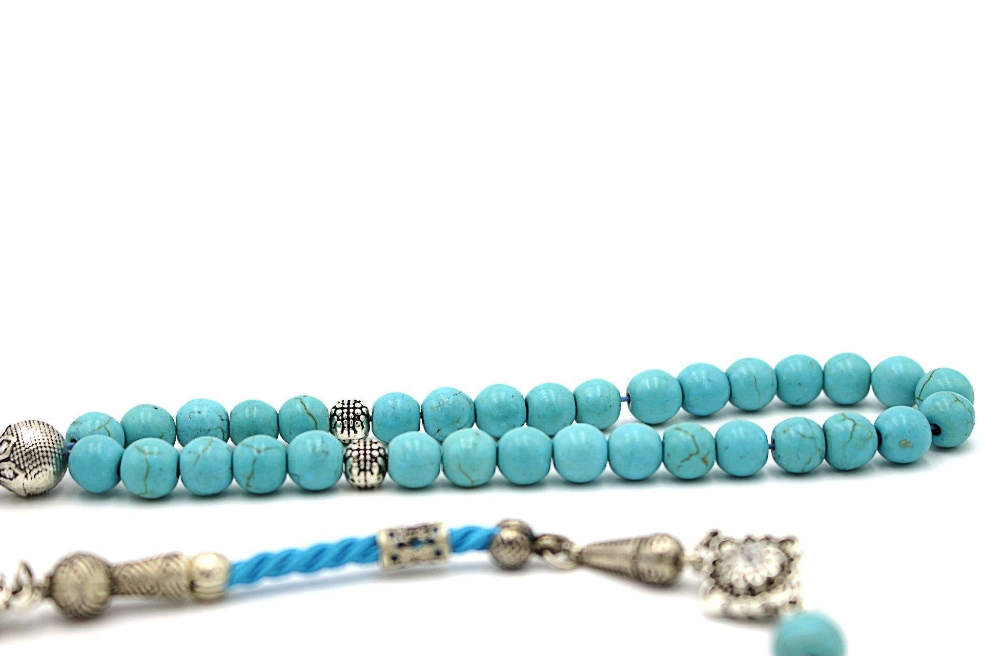 gemstone jewellery silver beads tesbih