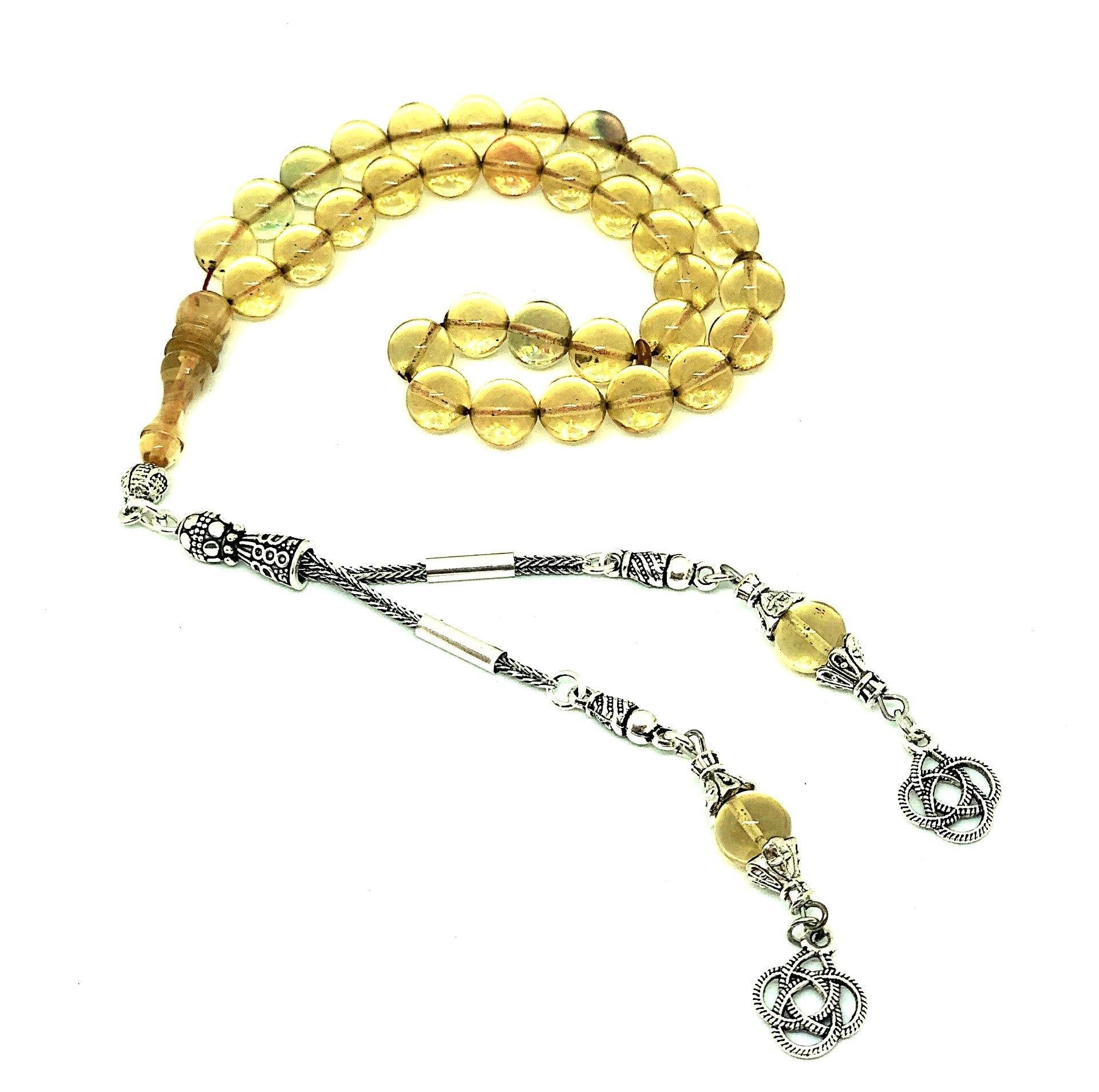 Transparent Amber Prayer Beads Kehribar Tesbih UK