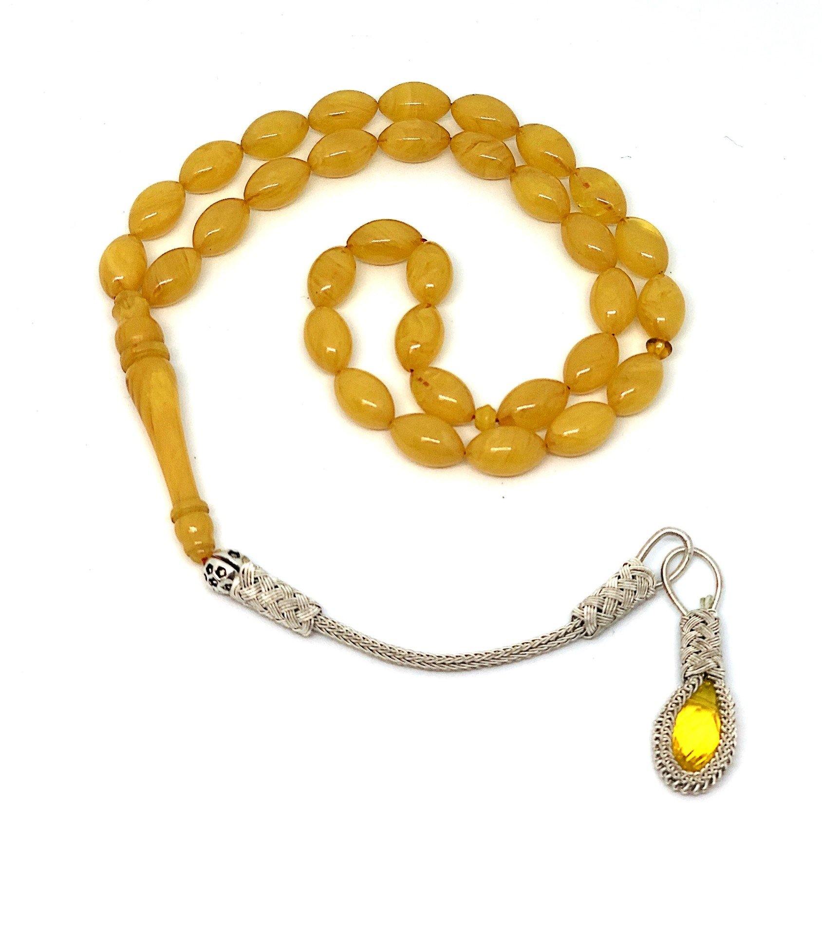 BUTTERSCOTCH Prayer Beads Kehribar Tesbih