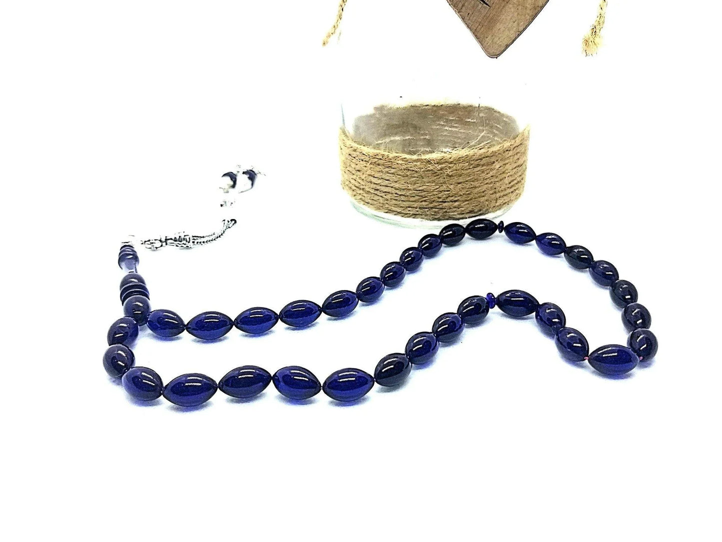 Berry Blue Prayer Beads, Kehribar Tesbih