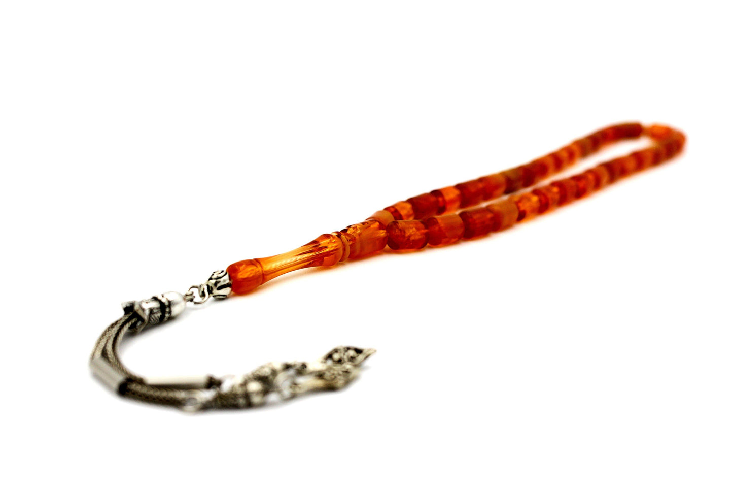 Cuentas de oración y meditación hechas de resina de ámbar