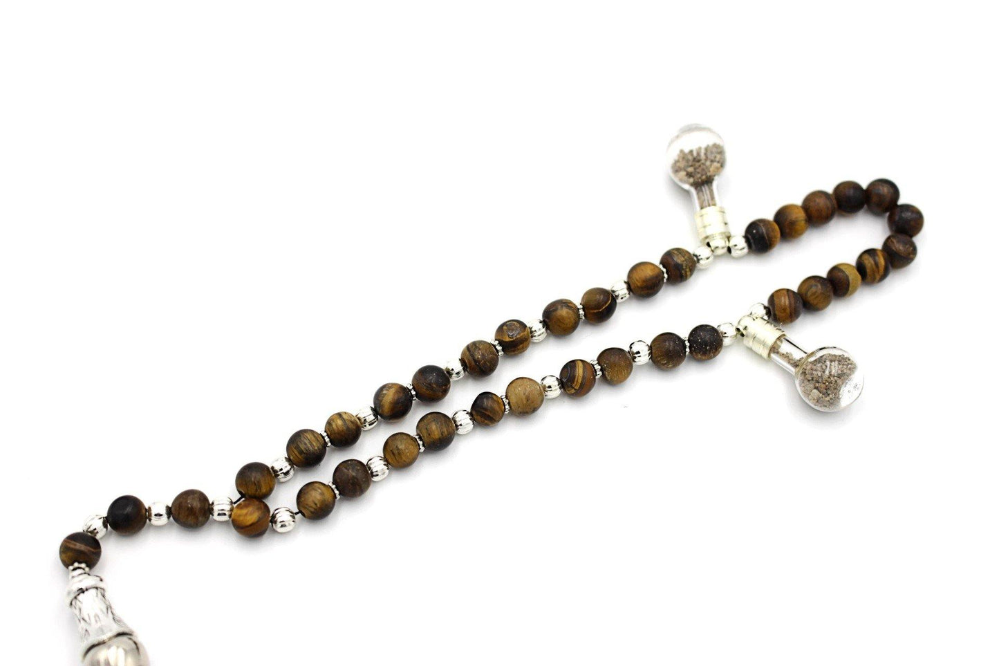 Bronzite prayer beads gemstones silver jewellery luxury tesbih