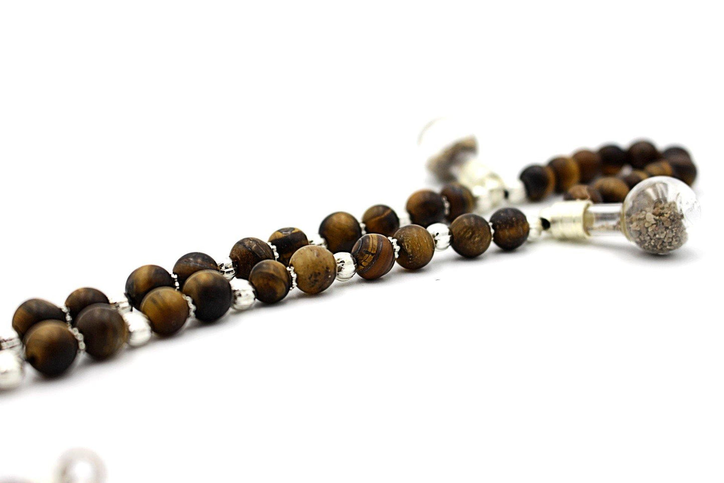 Bronzite prayer beads gemstones silver jewellery luxury tesbih