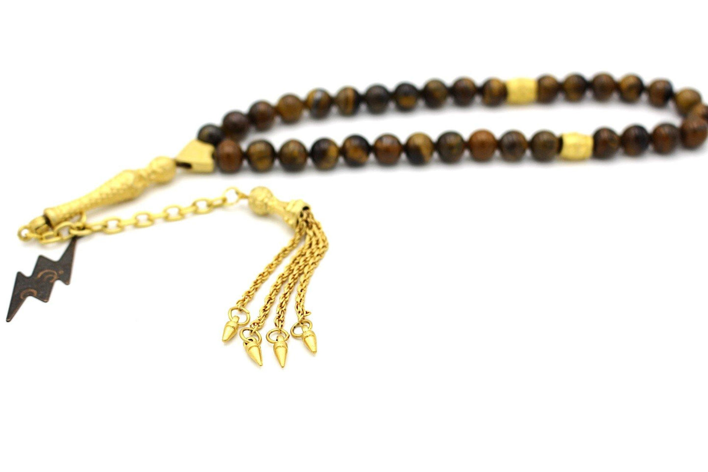 Master Craft Healing Tiger Eye Gemstone, Meditation & Prayer Beads UK877K