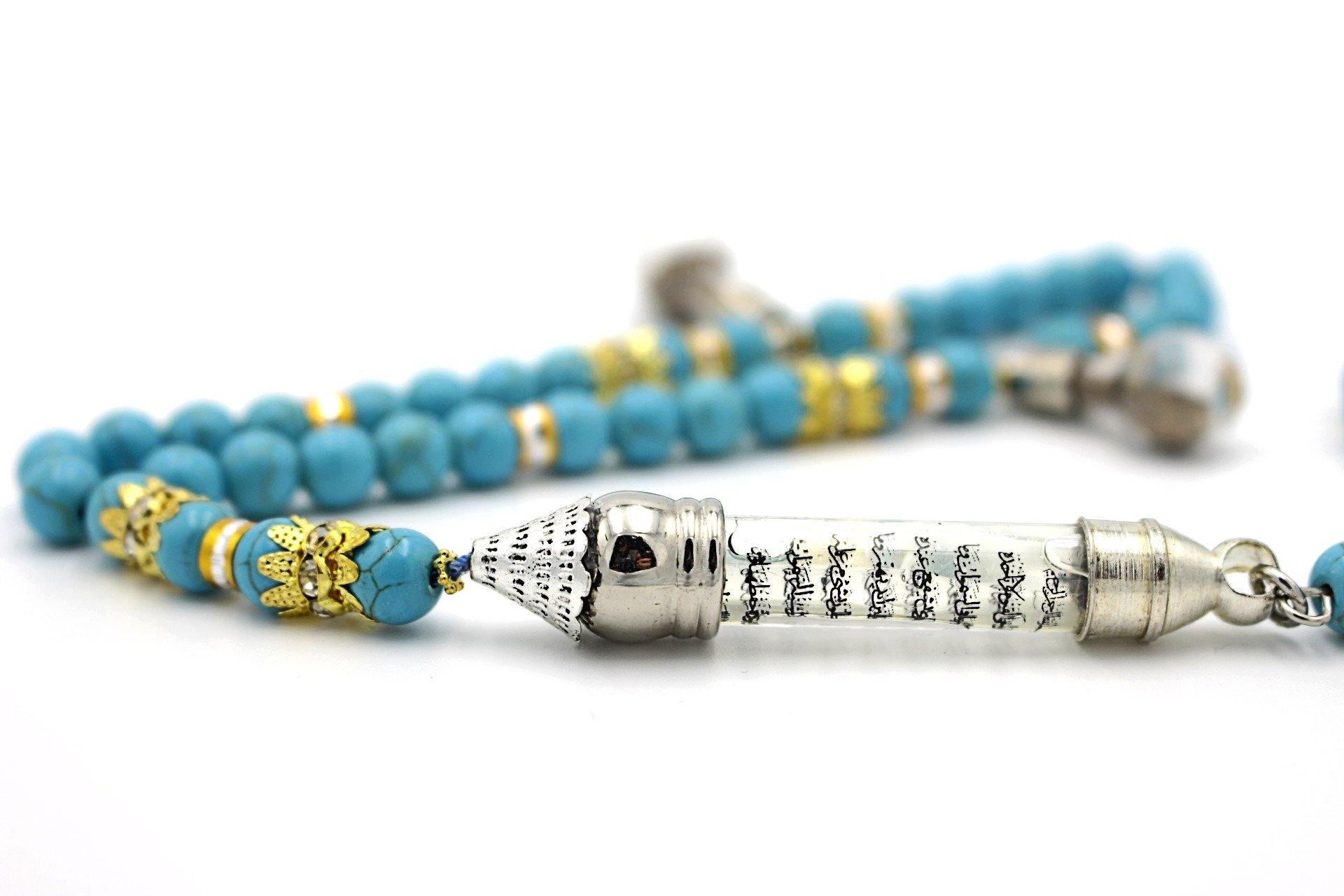 turquoise gemstone jewellery tasbeeh luxury prayer beads