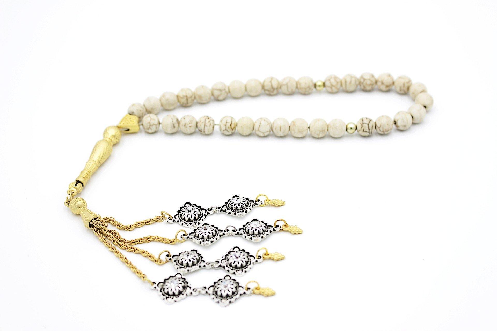 gemstone jewellery silver beads tesbih