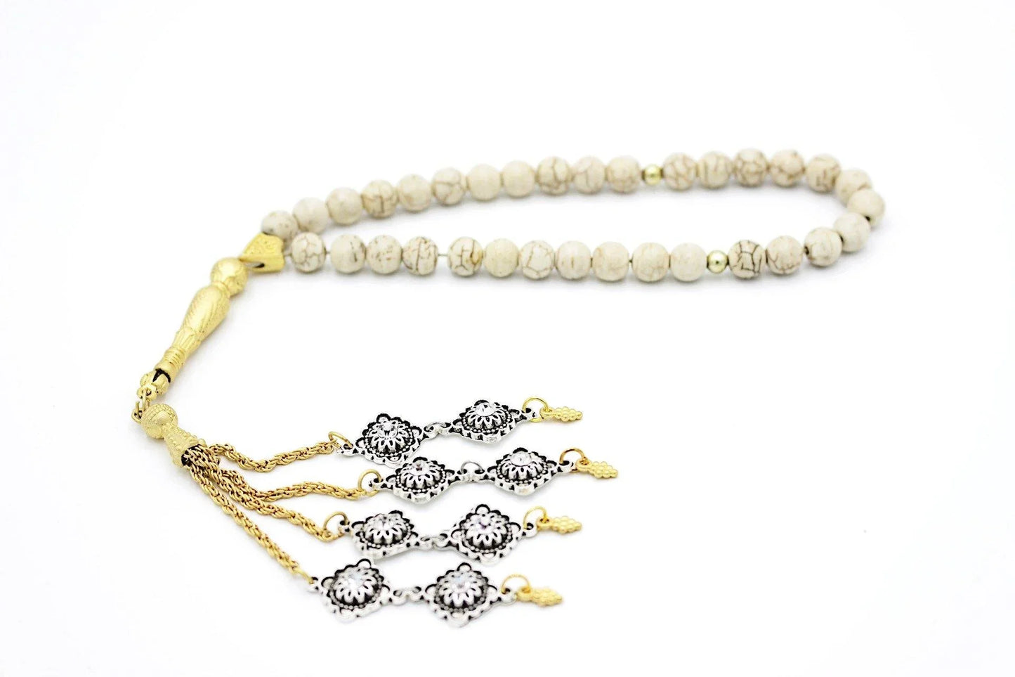 gemstone jewellery silver beads tesbih