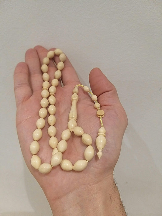 Unique Master Crafted Natural Orange Tree Prayer Beads, Misbaha, Tesbih, Tasbih UK-163X - Luxury R Visible