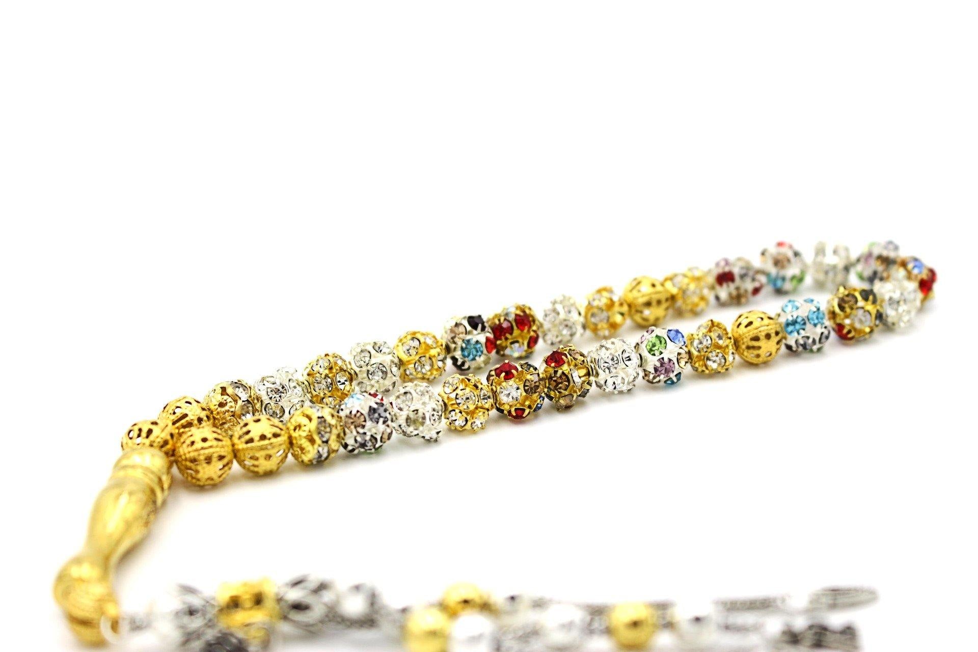 prayer beads gemstones silver jewellery crystals luxury tesbih