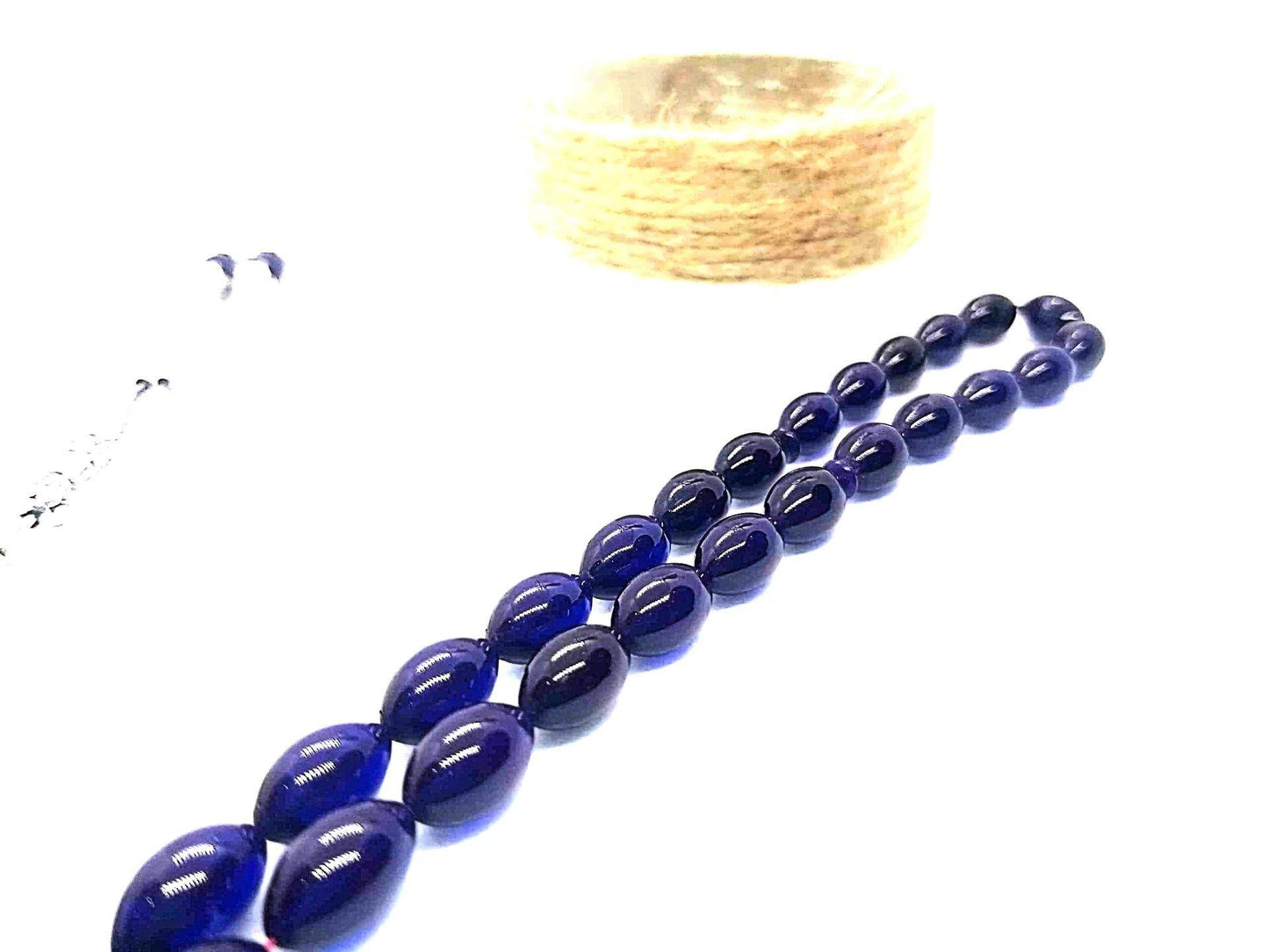 Berry Blue Prayer Beads, Kehribar Tesbih