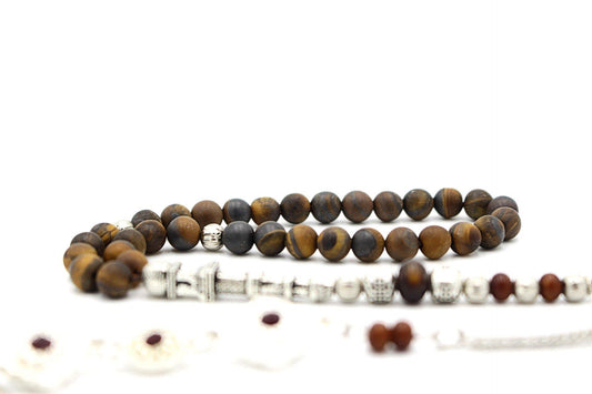 Tiger Eye Gemstone, Meditation & Prayer Beads by LRV UK899K