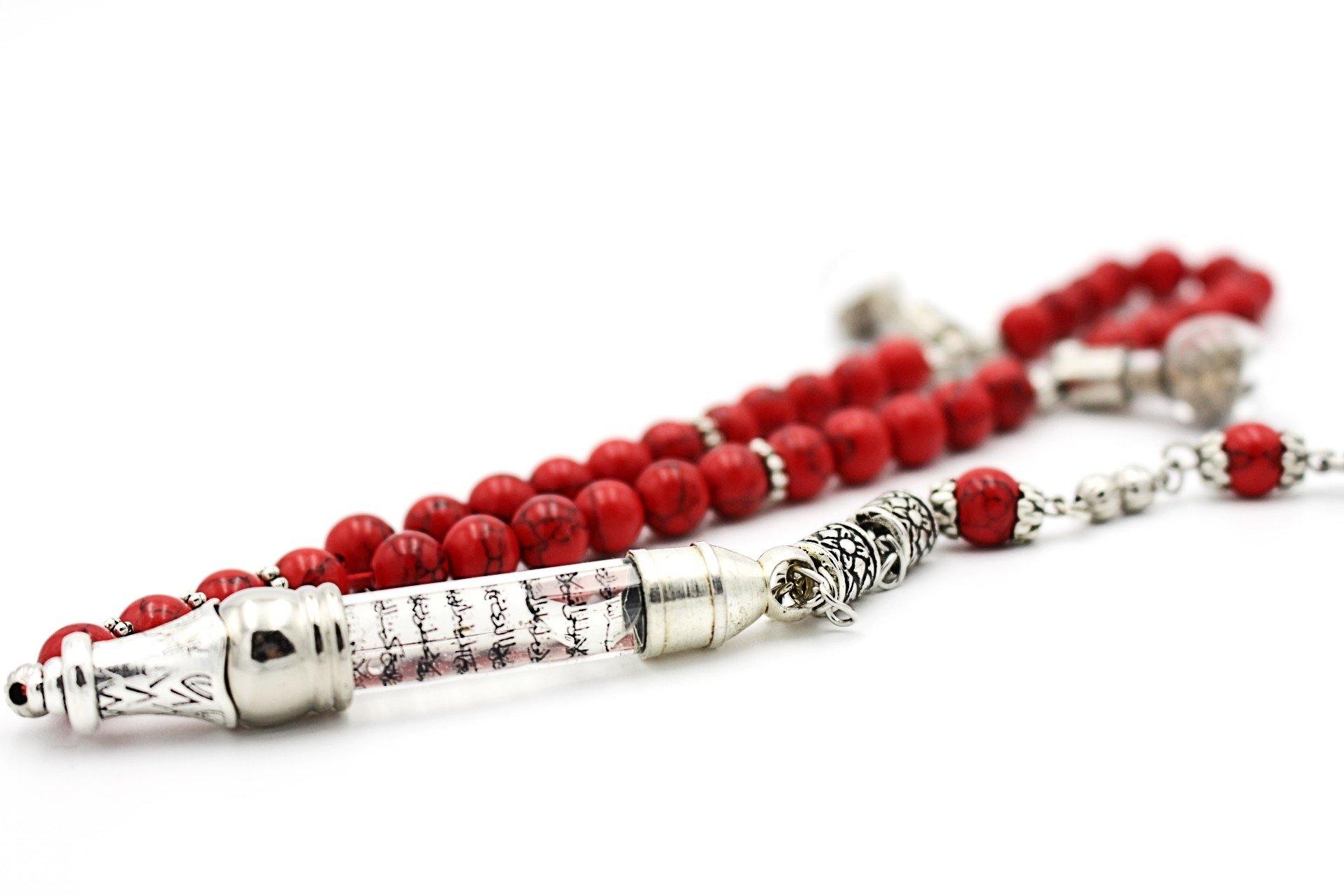 coral prayer beads gemstones tesbih tasbeeh mala luxury jewellery silver
