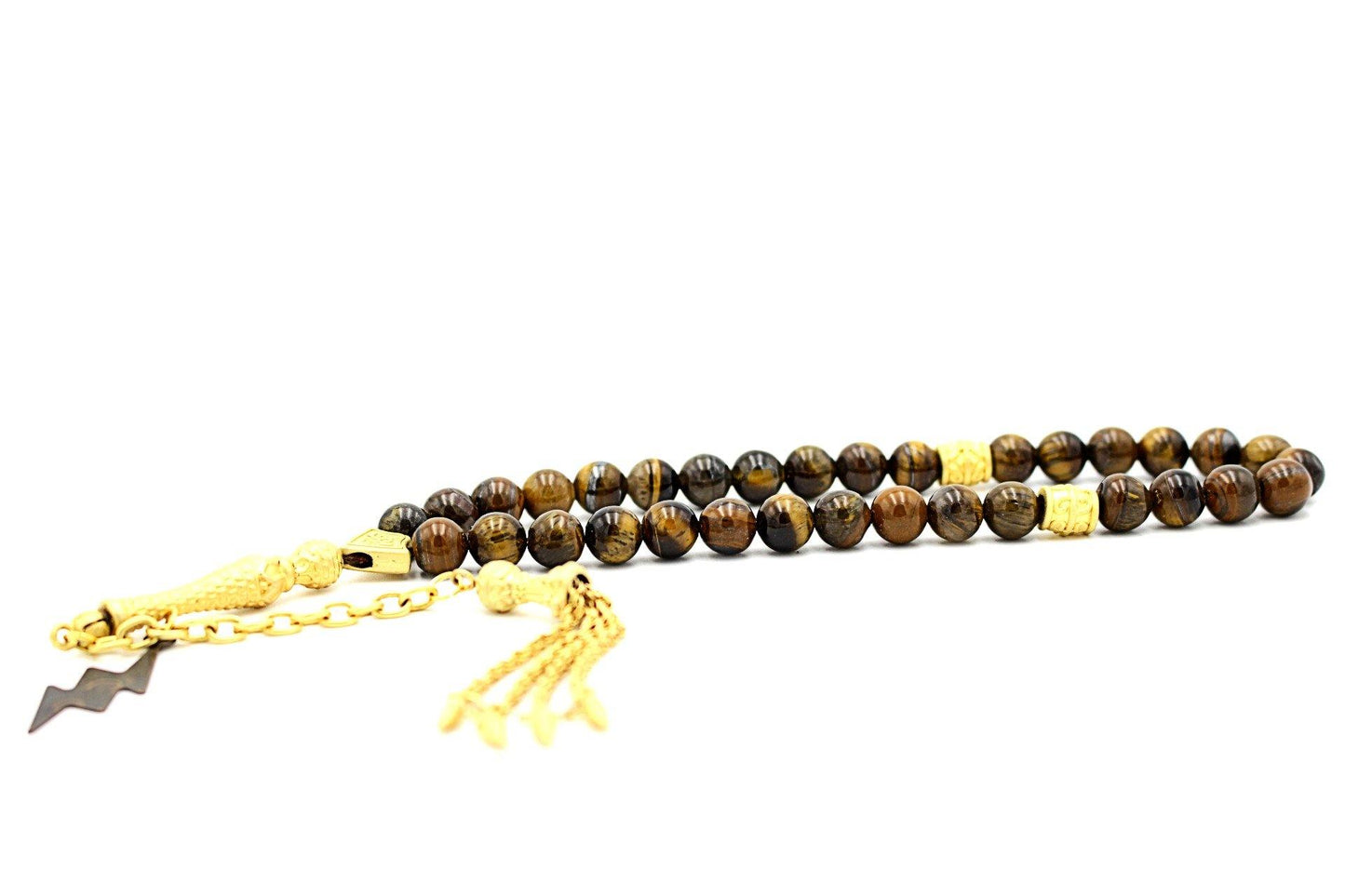 Master Craft Healing Tiger Eye Gemstone, Meditation & Prayer Beads UK877K