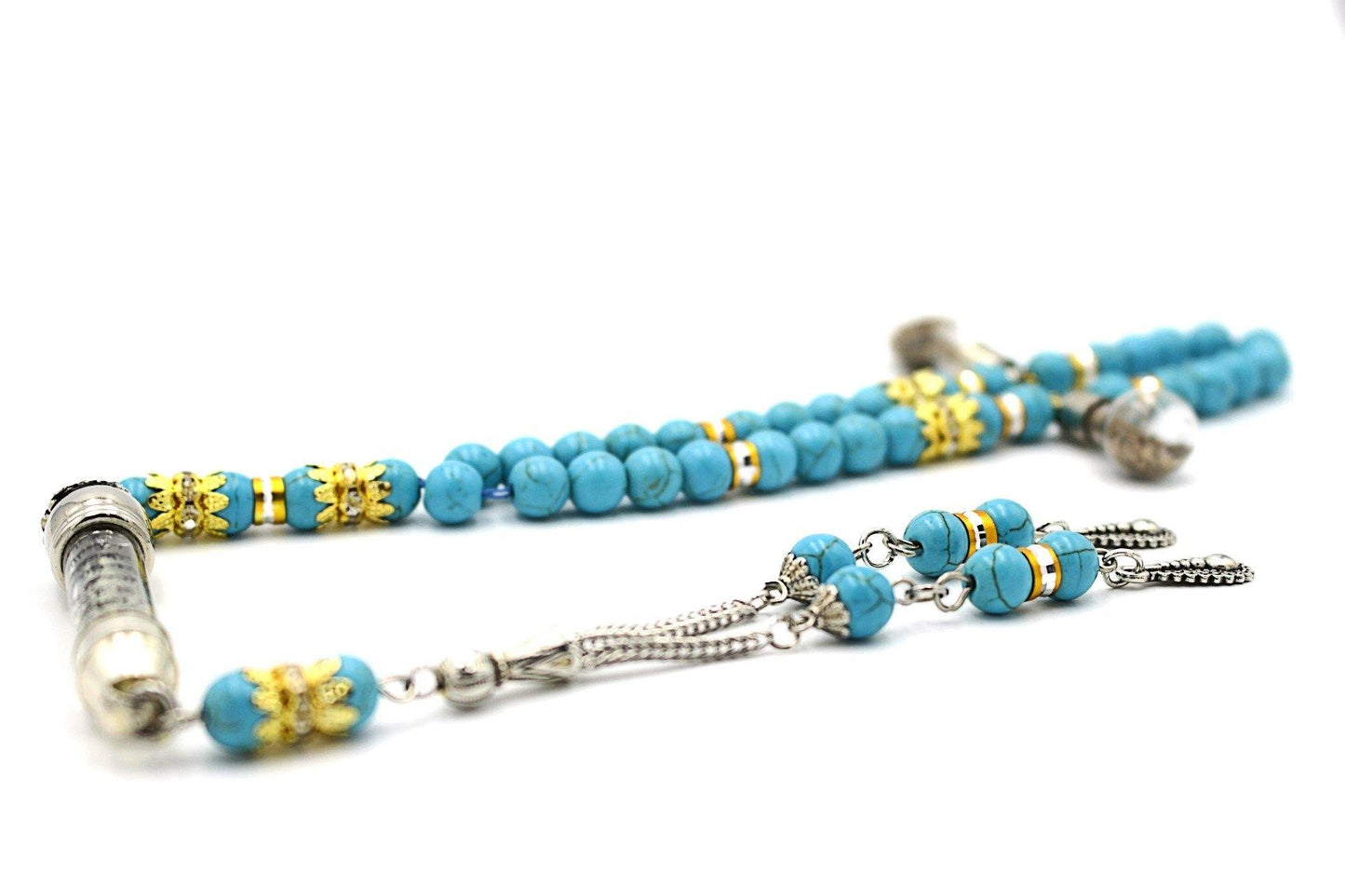 turquoise gemstone jewellery tasbeeh luxury tesbih 